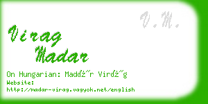 virag madar business card